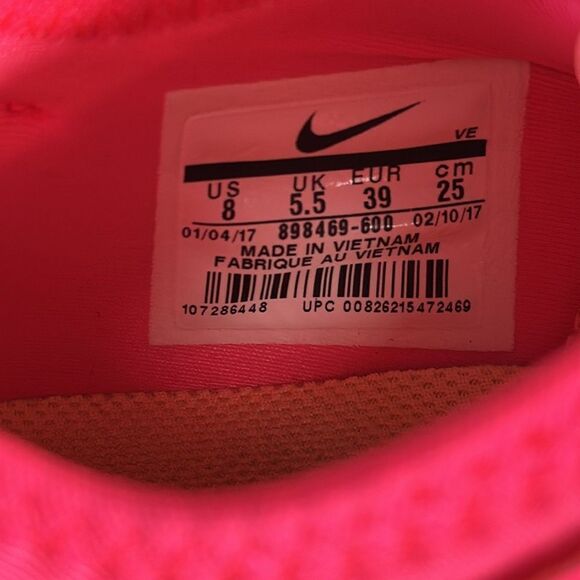 Nike Womens Dual Fusion Dual TR Hit Racer Pink/Coral Running Shoes Sz 8 - Picture 5 of 6